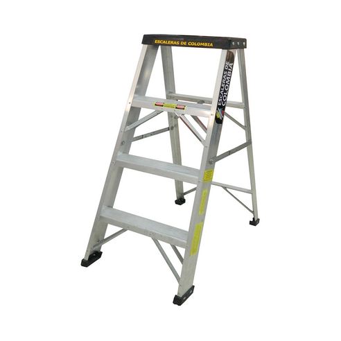 Escalera Tijera En Aluminio Hogar 4 Peldaños 1.2 mt/102 kg E. Colombia