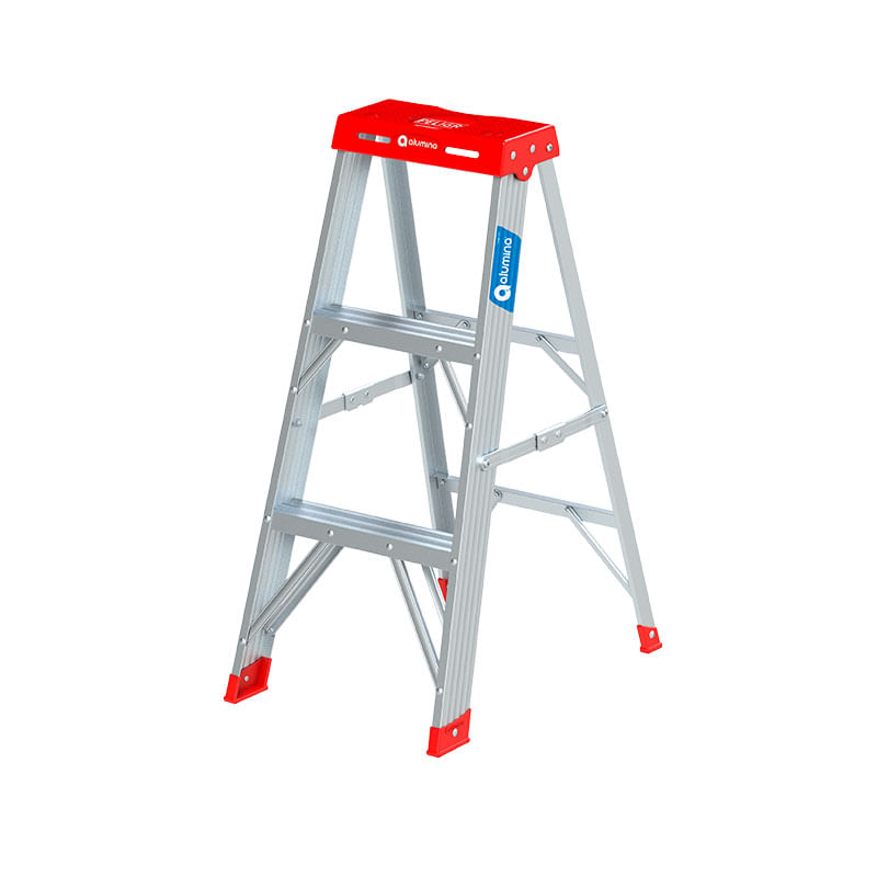 Escalera tijera en aluminio t3 - 3 peldaños 90 cm Alumina