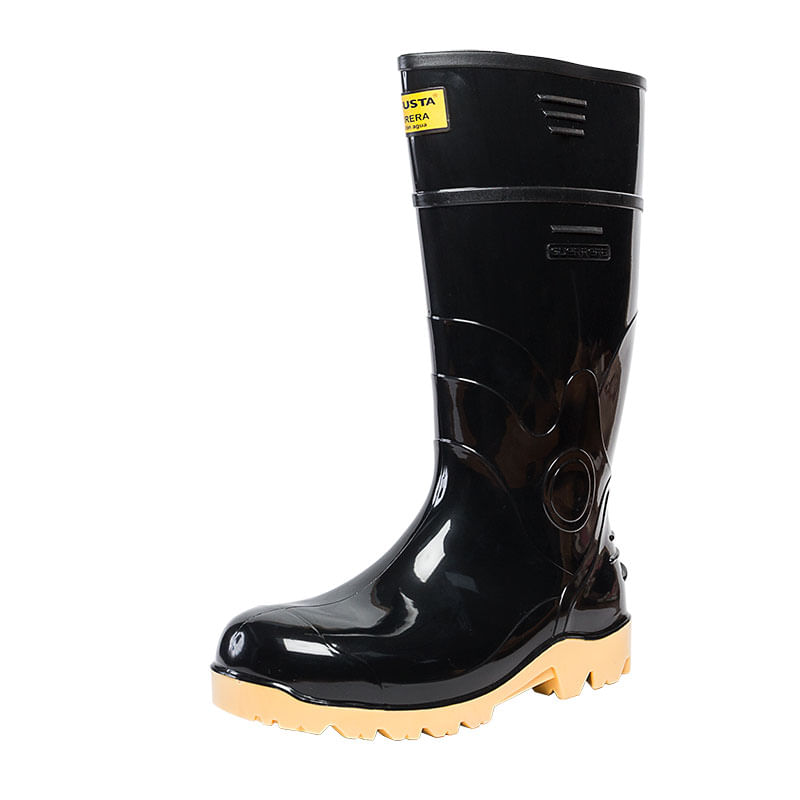 Bota Guerrera Negra Con Puntera Talla 42 Robusta