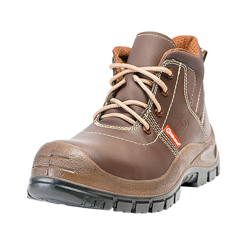 Bota Trooper Cuero Café Con Puntera Talla 38