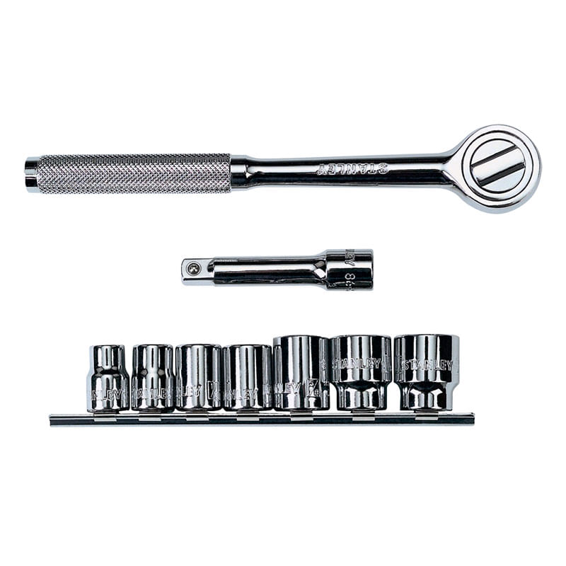 Juego De Dados 6Pts. Encastre 3/8" 10 Pzas Pulg Stanley 86-219