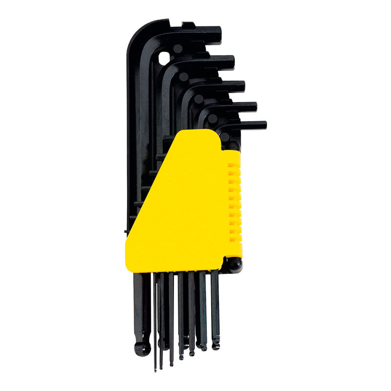 Juego De Llaves Hexagonales Largas Con Punta Redonda SAE 12 Pzas Stanley 69-257