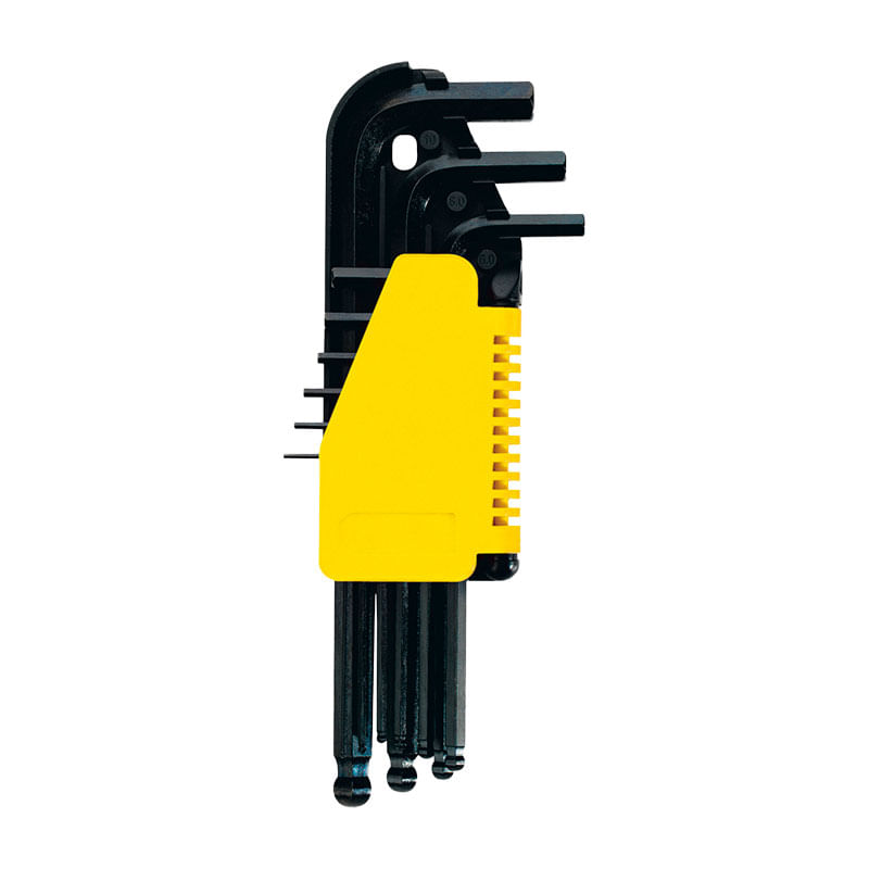 Juego De Llaves Hexagonales Largas Con Punta Redonda Métrica 9pzas Stanley 69-256