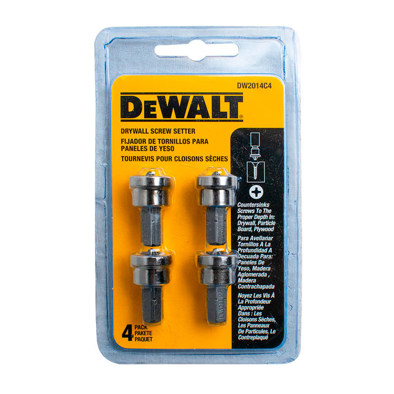 Juego De Puntas De Destornillador Fijador De Tornillos Para Paneles De Yeso # 2 Phillips X4 Unds.Dewalt DW2014C4