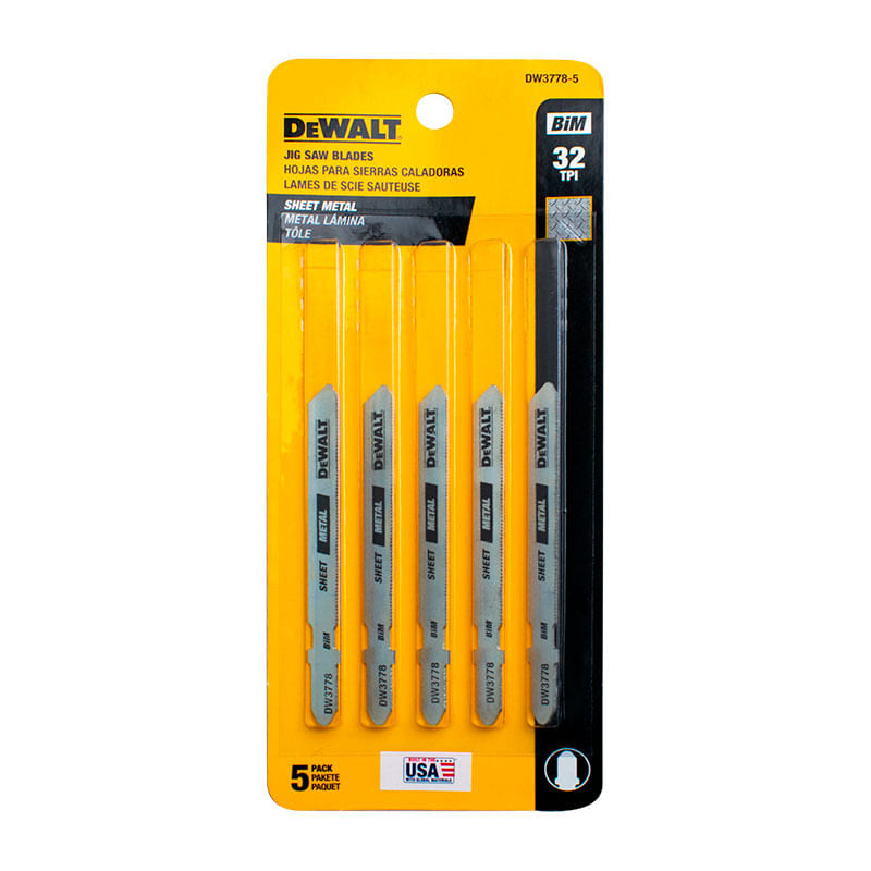 Sierra Para Caladora 3778-5 Para Metal (5Hoja(Bosch)32Tpi Dewalt