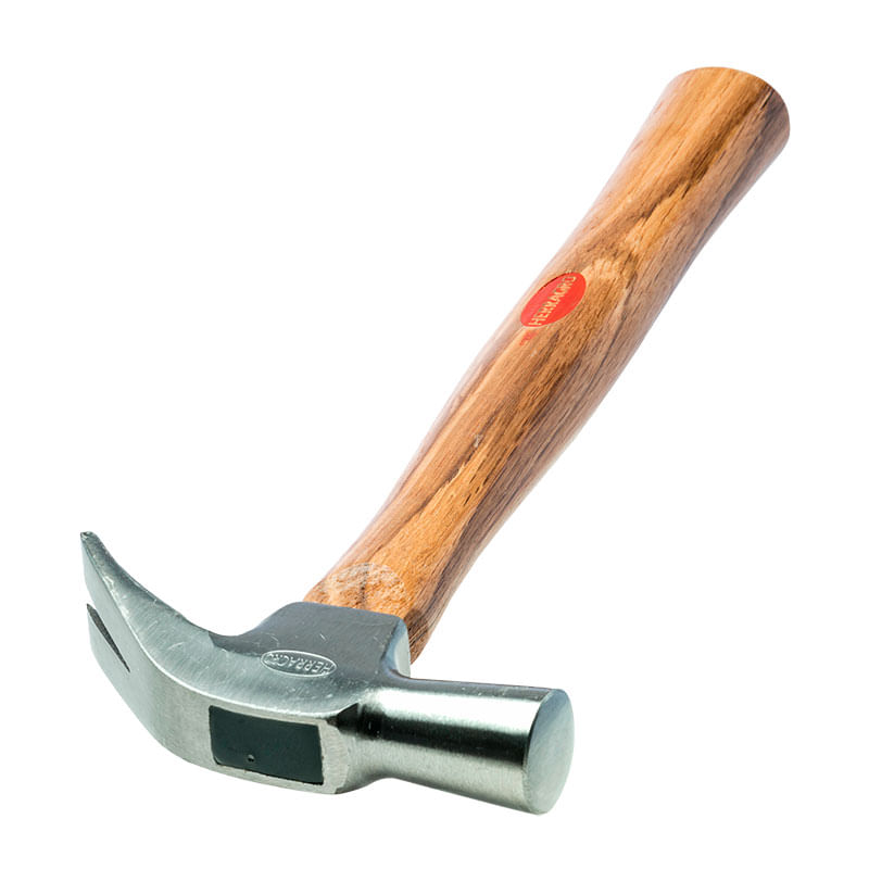 Martillo de uña 23mm cabo madera pulido Herragro
