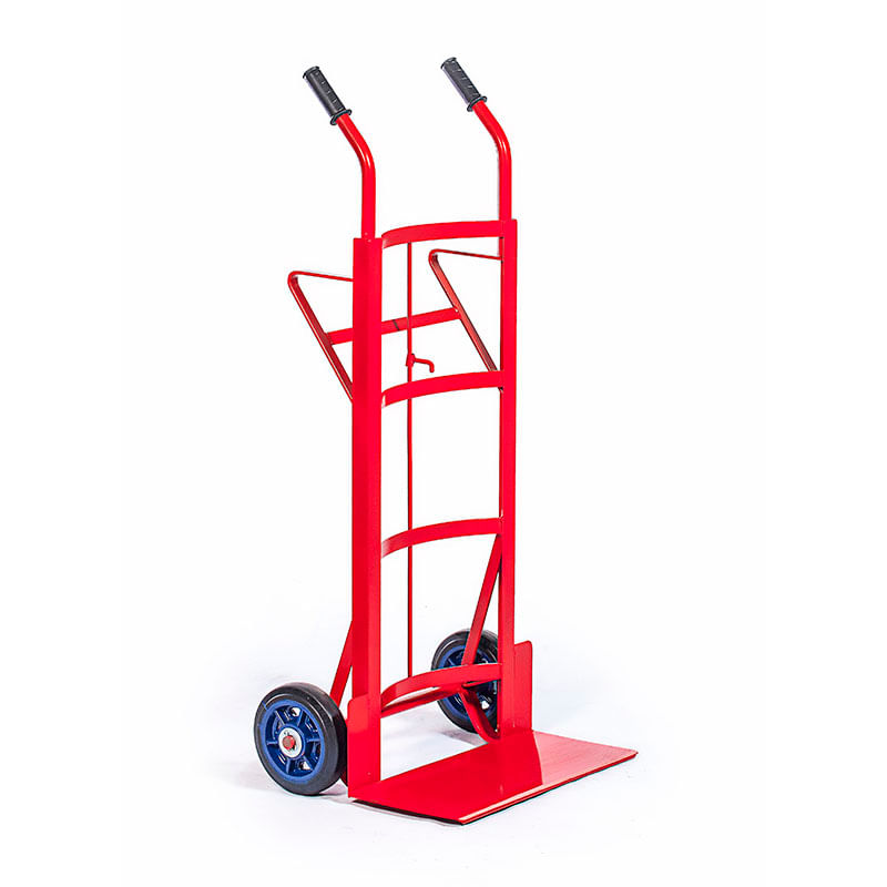 Carretilla zorra curva 8" metálica para trabajo pesado