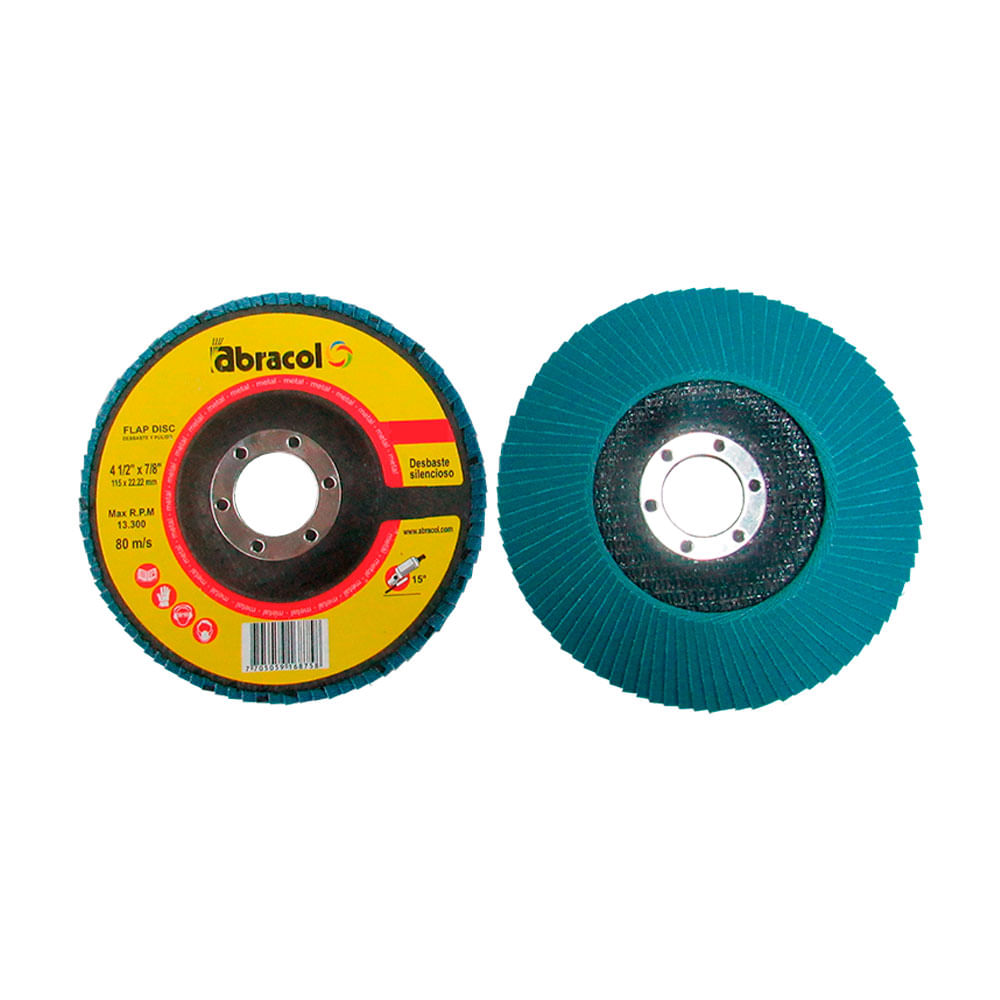 Disco Flap&nbsp; T29 Zr #80 De 7"X7/8" (10)(Sp).