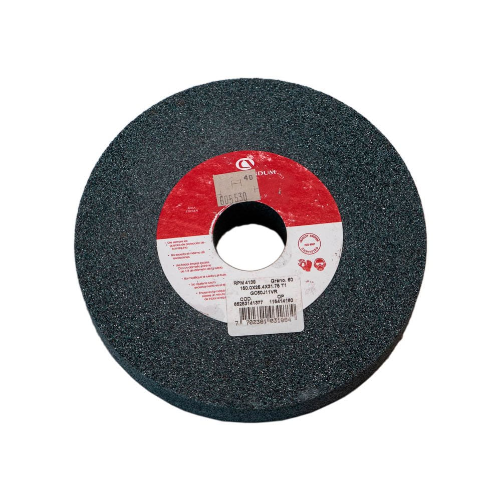 Piedra de esmeril verde 6 x 1 grano 60 Carborundum