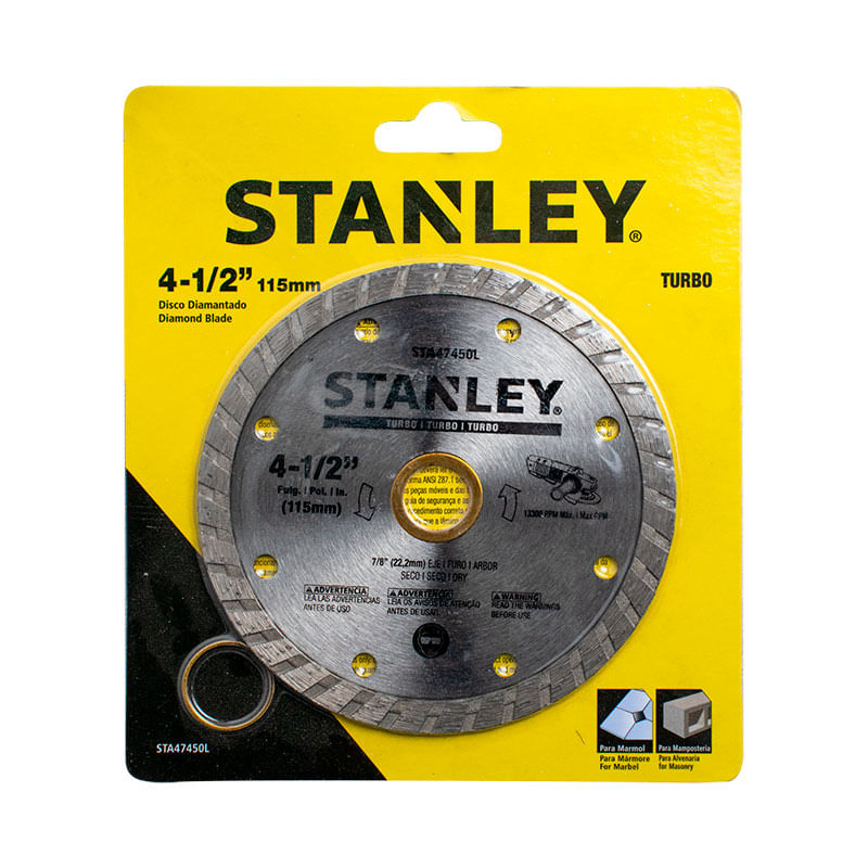 Disco Diamantado Turbo De 4-1/2" x 7/8"  Stanley STA47450L