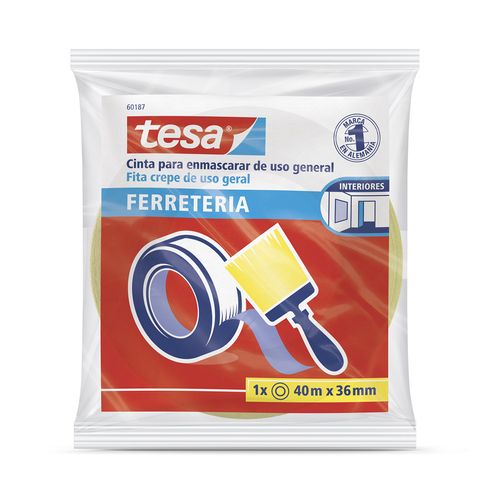 Cinta enmascarar 1-1/2" x 40mts Tesa