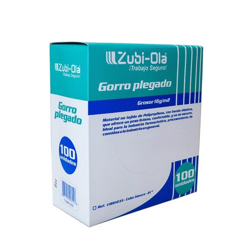 Gorro C/Plegado Polipr Zubiola Caja X100Und 11881235(10)