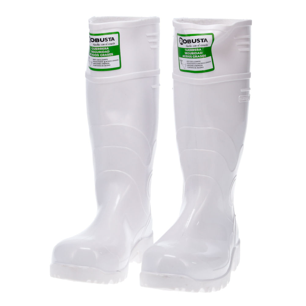Bota Guerrera Blanca Con Puntera Talla 39 Robusta