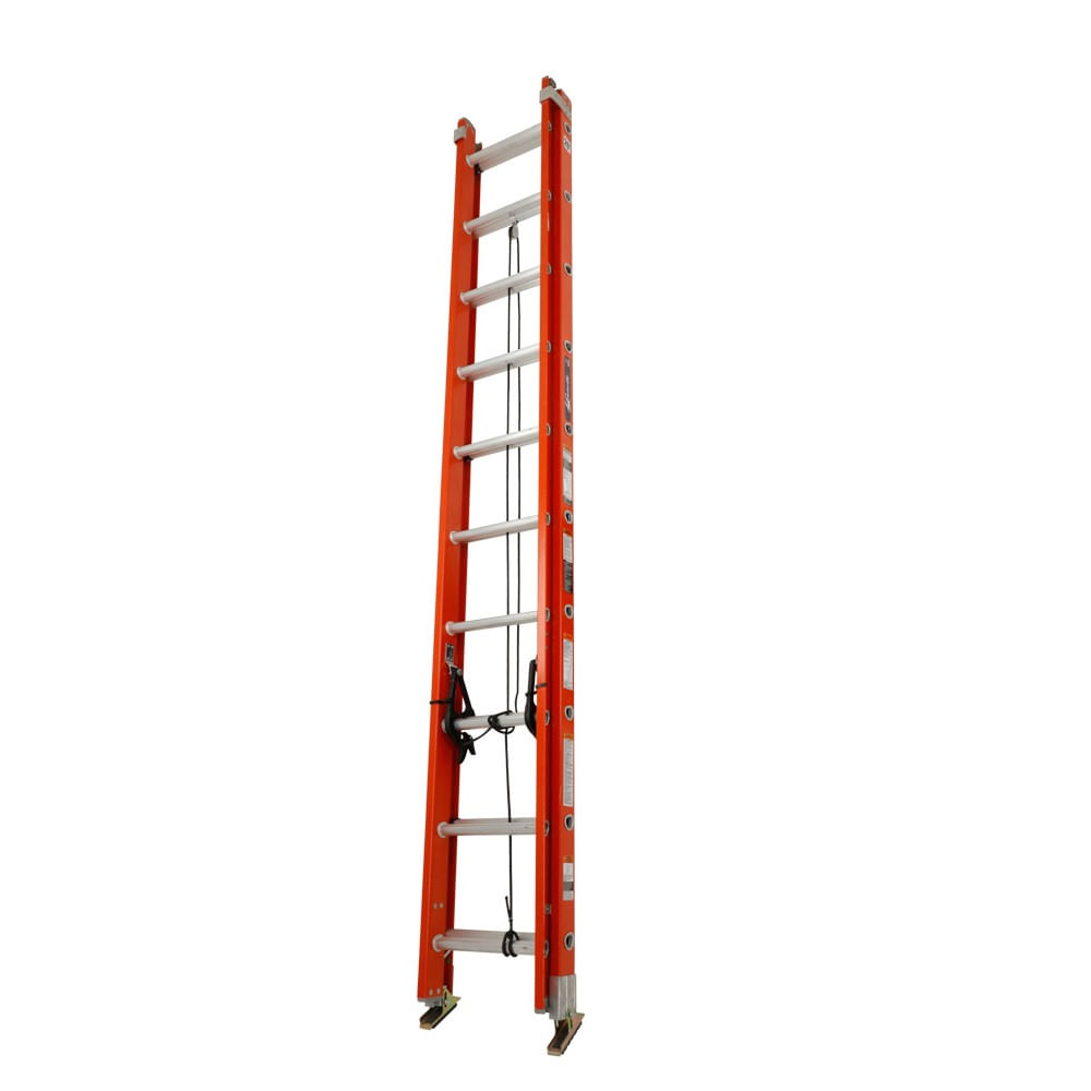 Escalera extensión 2 cuerpos fibra de vidrio 20 peldaños 6mt