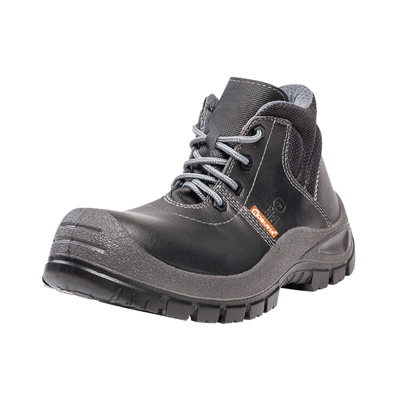 Bota Trooper Cuero Negro Con Puntera Talla 35