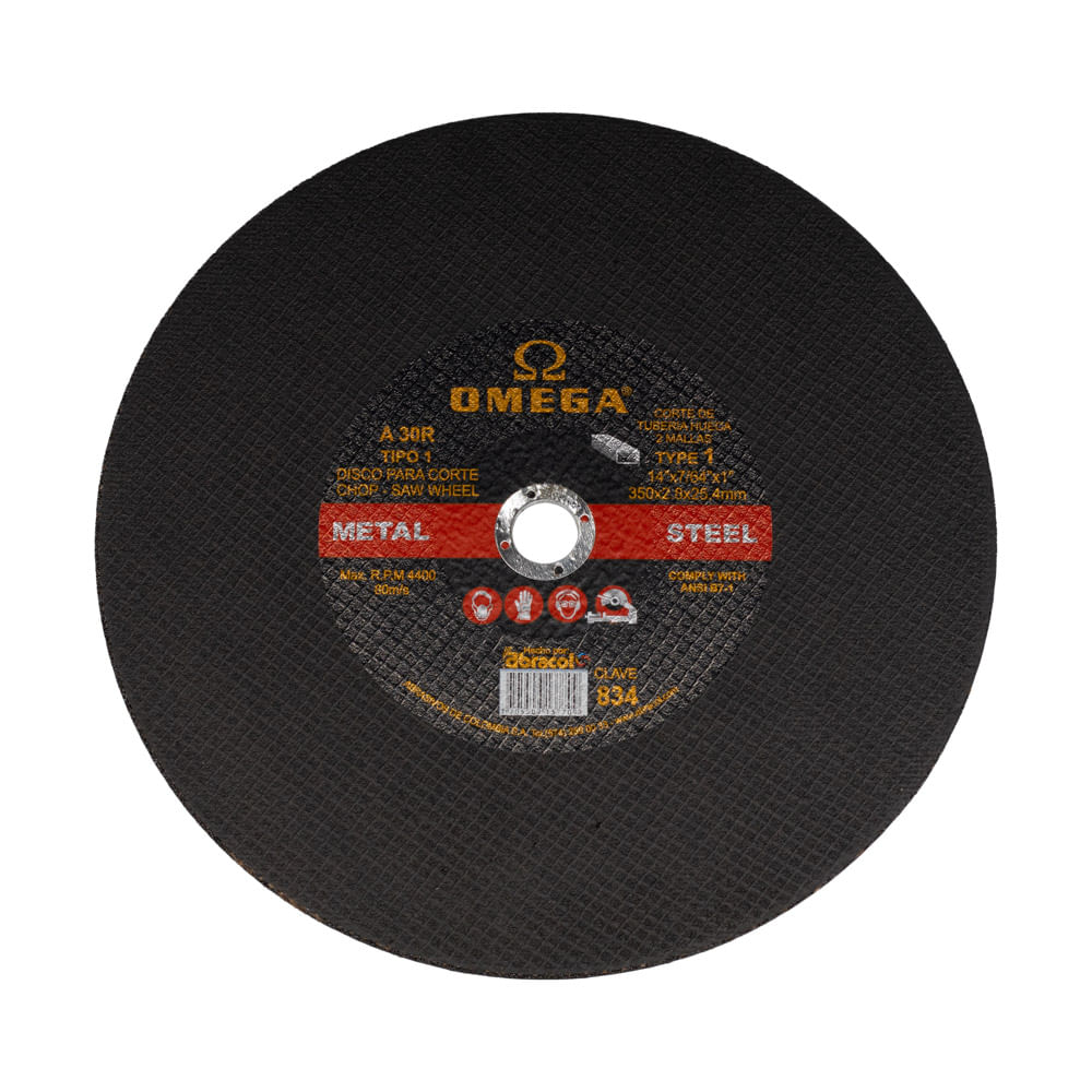 Disco -Omega- Corte Metal 14 X 2.8 Mm(10)