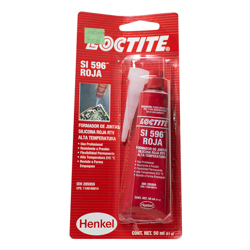 Silicona Roja Loctite 596 x 50 Ml
