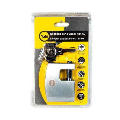 Candado anticizalla cromado 124/60 60mm Yale 8406