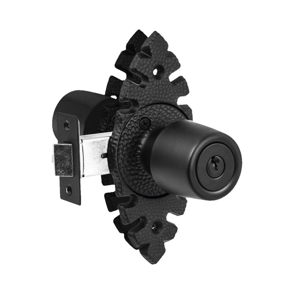 Cerradura de bola para baño rustica negro Yale 9302