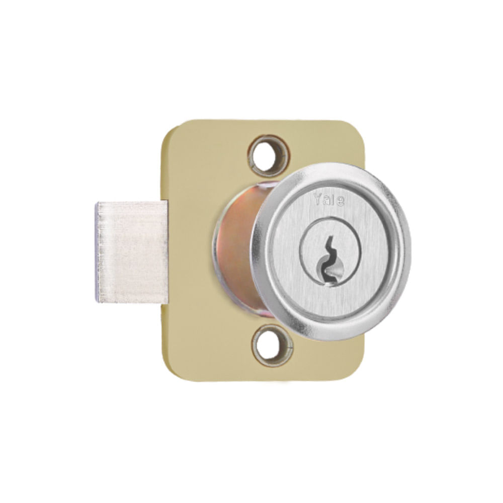 Cerradura mueble pestillo vertical gaveta larga Yale 2044