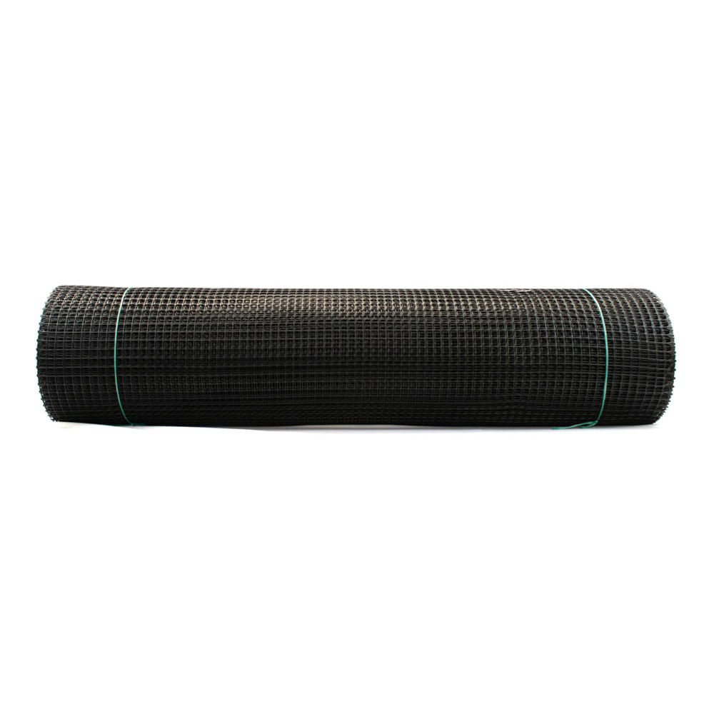 Rollo malla plástica 12 x 12mm 1mt x 30mt negra