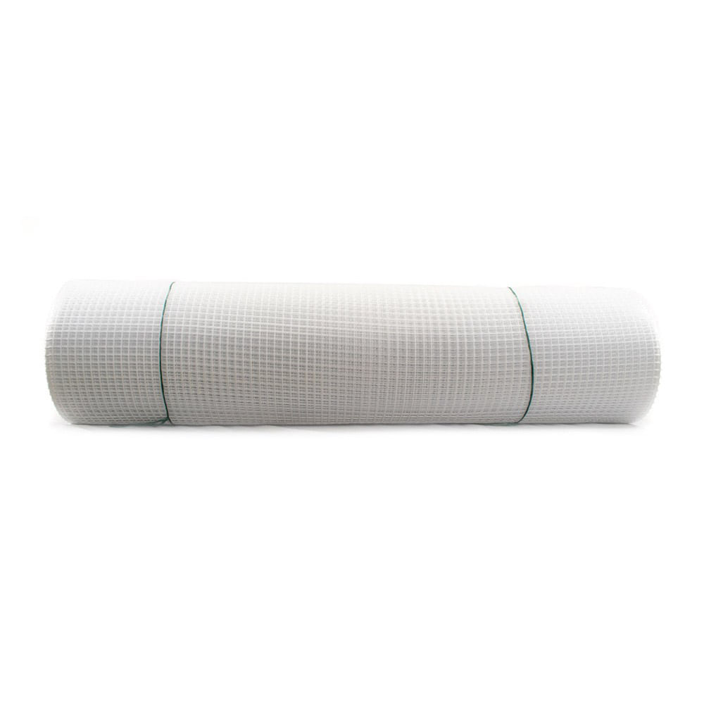 Rollo malla plástica 12 x 12mm 1mt x 30mt blanca