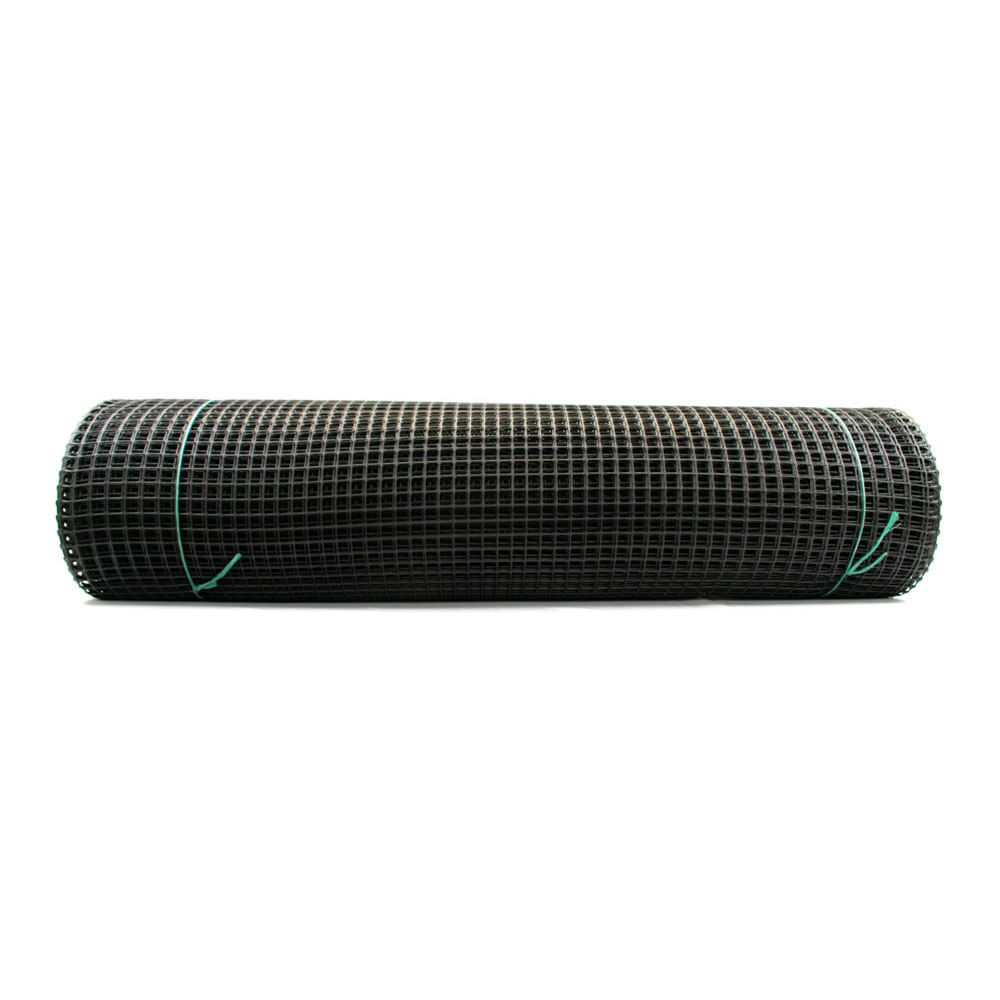 Rollo malla plástica 16 x 16mm 1mt x 30mt negra