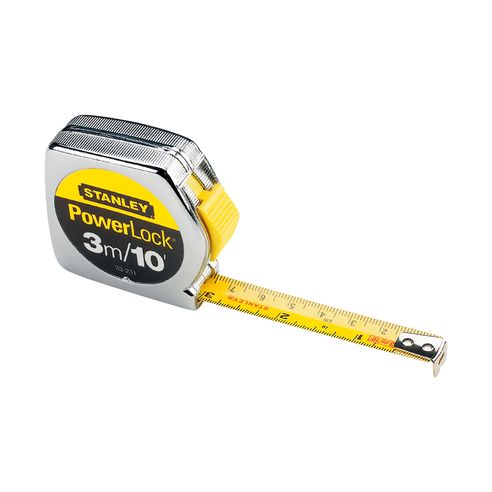 Cinta Métrica PowerLock® RL 1/2" X 3M/10' Caja Metálica Stanley 33-231S