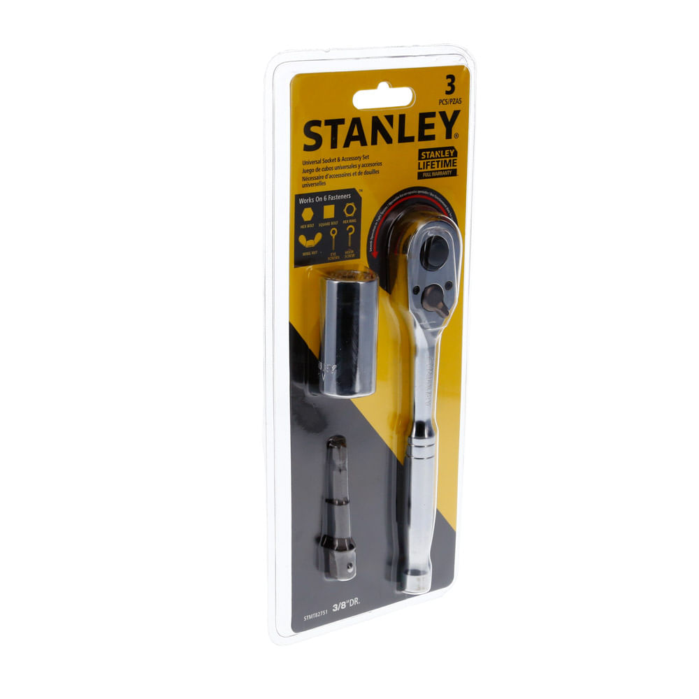 Juego De Accesorios y Enchufe Universal 3 Piezas Stanley STMT82751