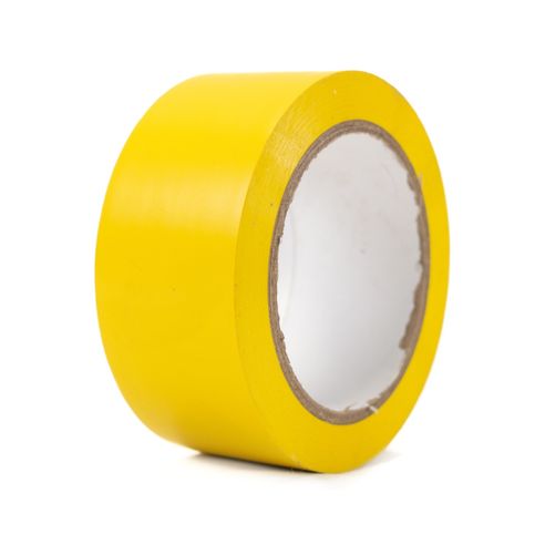 Cinta señal piso con adhesivo Amarilla 2" x 33mts
