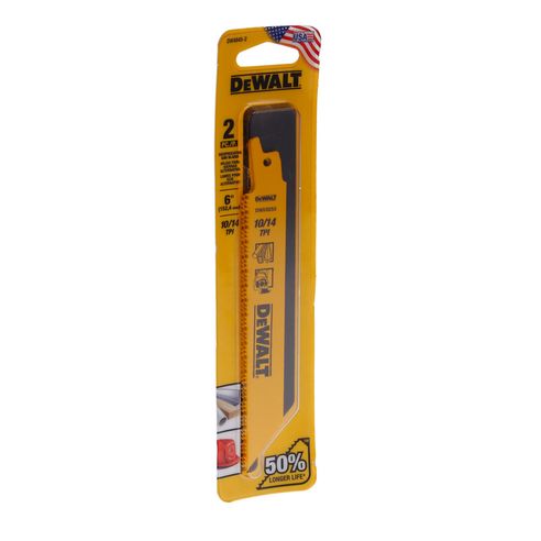 Juego De 2 Seguetas P/Sierra Sable 6" x 10/14 Dientes xpulg. Dewalt DW4845-2