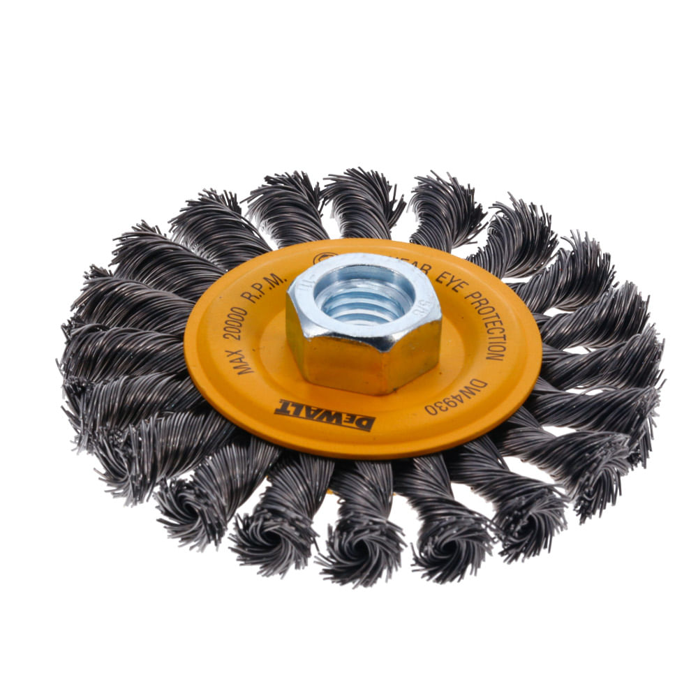 Cepillo De Copa Entorchada 4" Eje De Acero De Carbono 5/8" 11" Dewalt DW4930