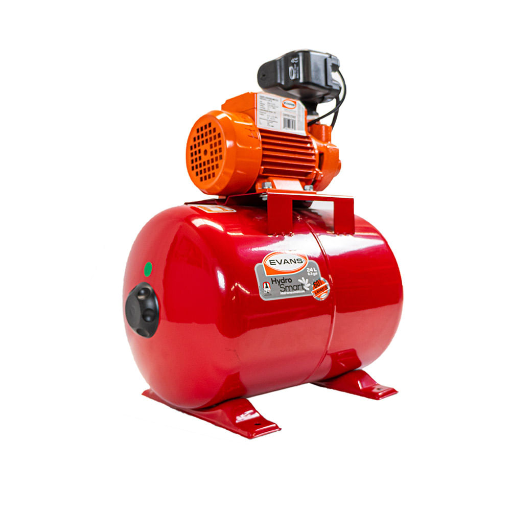 Bomba + hidroflo 1/2 hp 24 lt horizontal Evans EHBP1024H