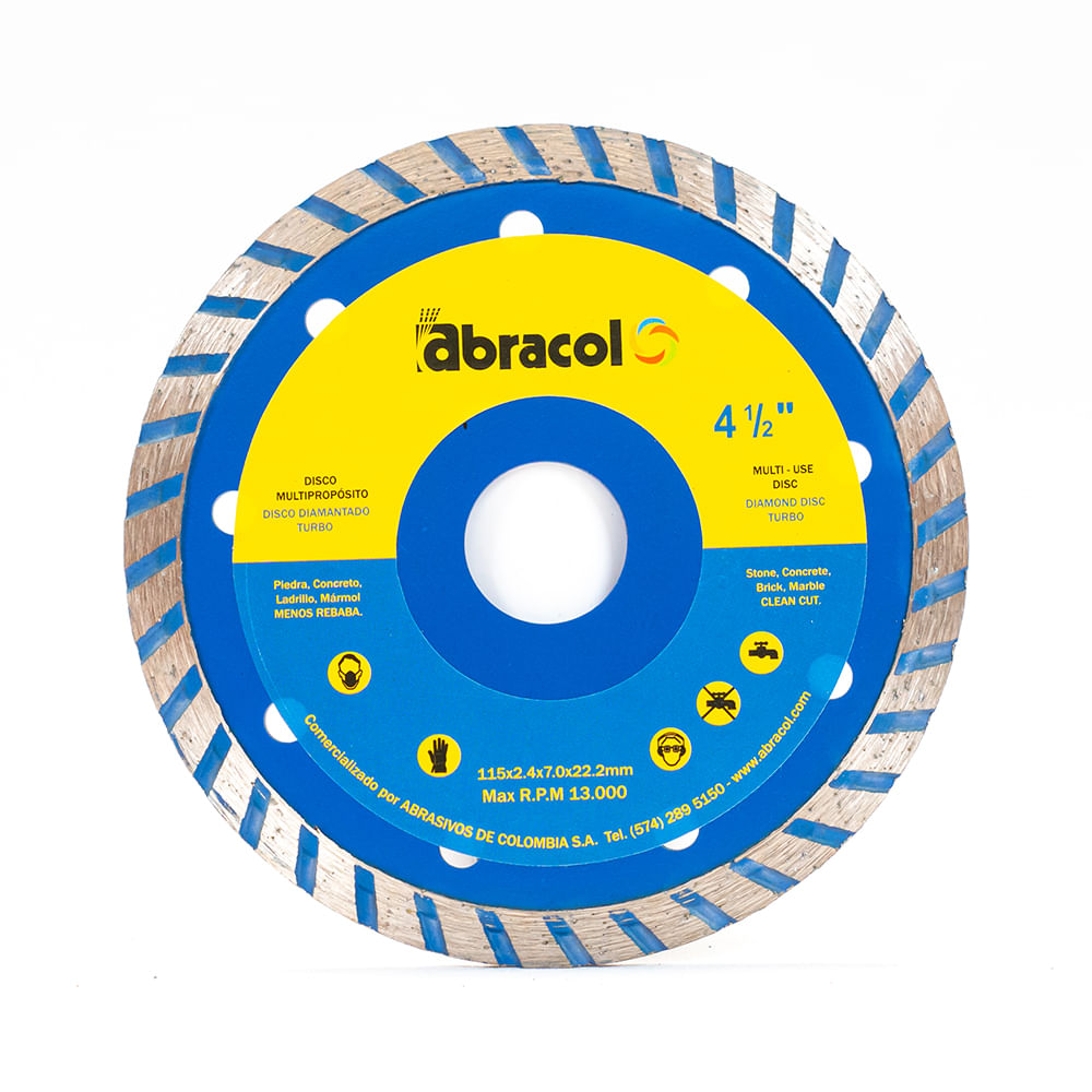 Disco Diamantado -Abracol 4 1/2 Turbo25)
