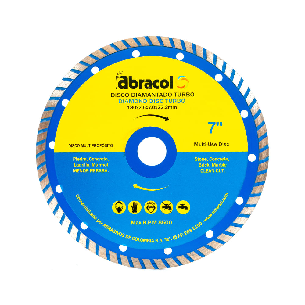 Disco Diamantado -Abracol 7" Turbo(25)