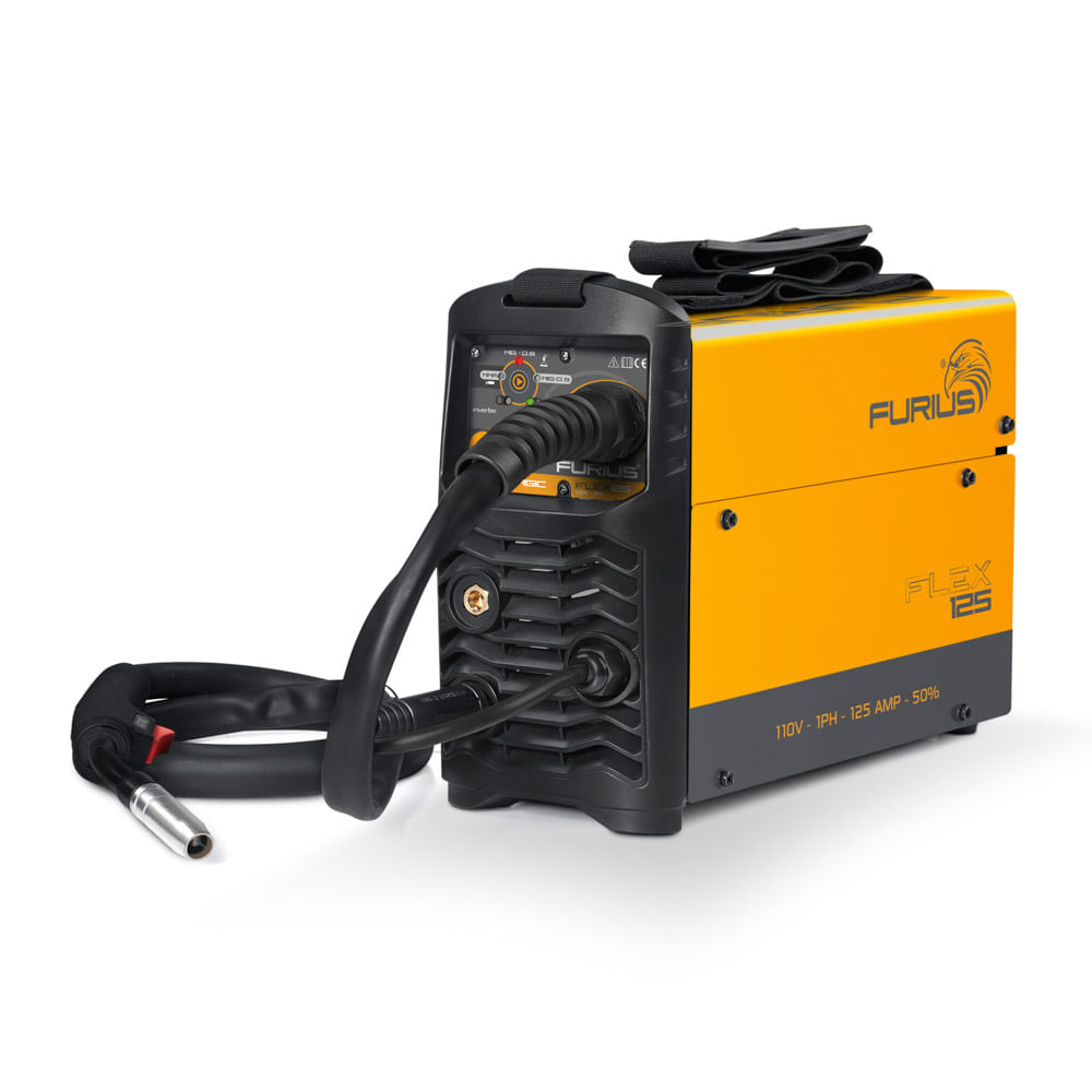 Soldador Inversor Multiproceso 125Amp Mig/Mag 110V Furius FW125