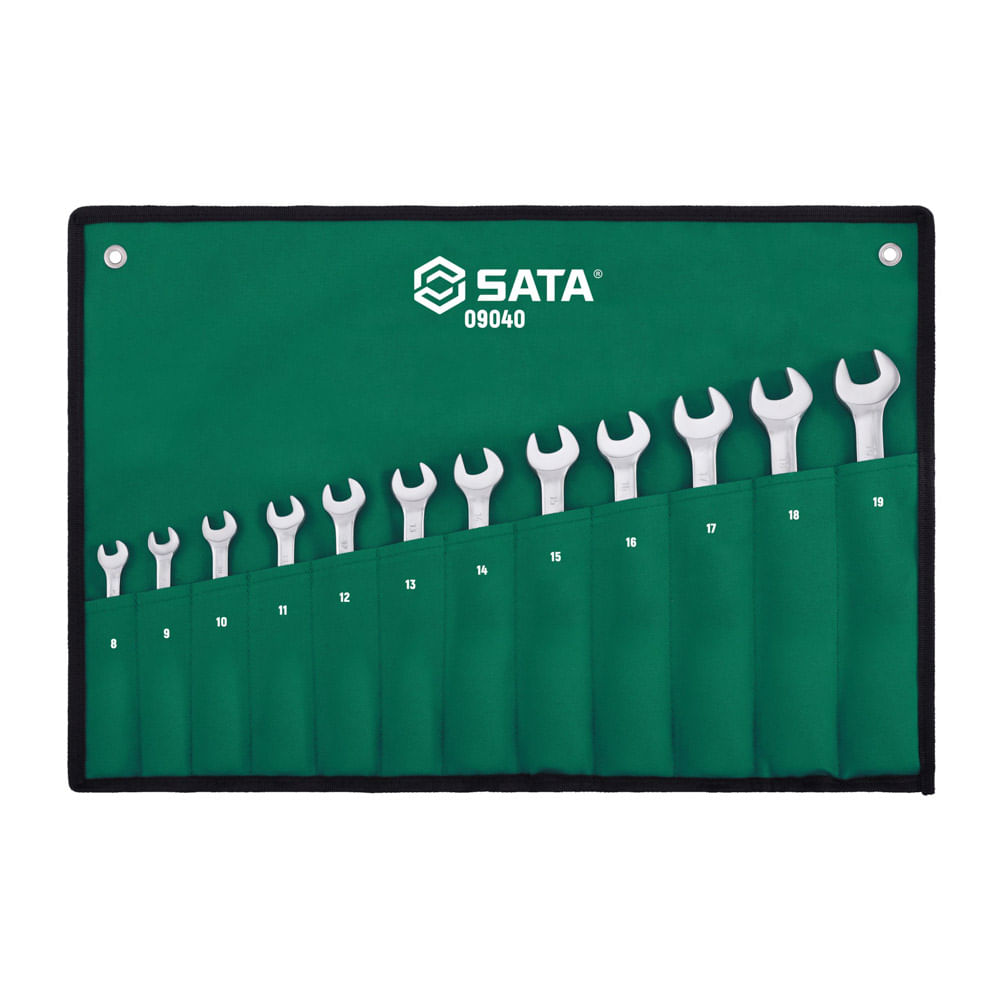 Juego De Llaves Mixtas Tipo Ratchet de 8 a 19mm 12 Piezas Sata GL09040EM