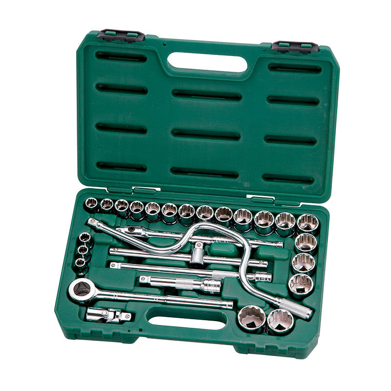 Juego de copas 10 a 32 mm de 1/2" 28 piezas Sata ST09090SJ