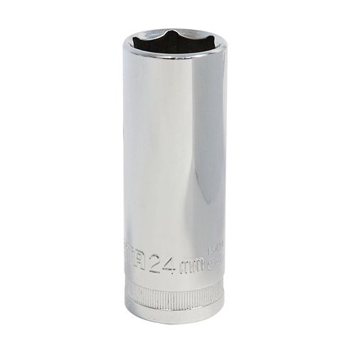 Copa/Dado 6 Puntas Larga Cuadrante 1/2" x 24mm Sata GL13414EM