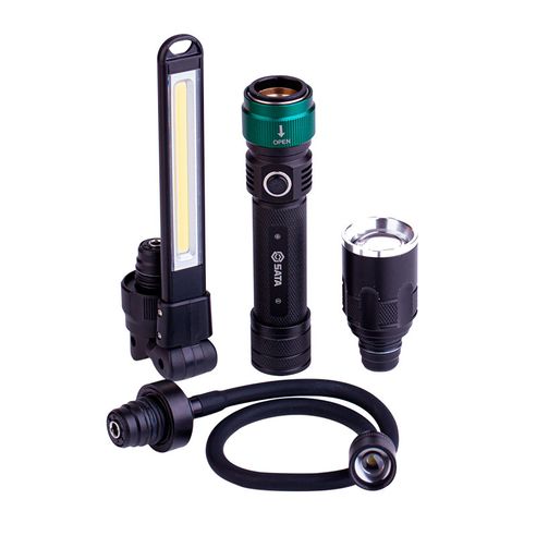 Linterna Led 3 En 1 Recargable-Sata-350Lm St90736