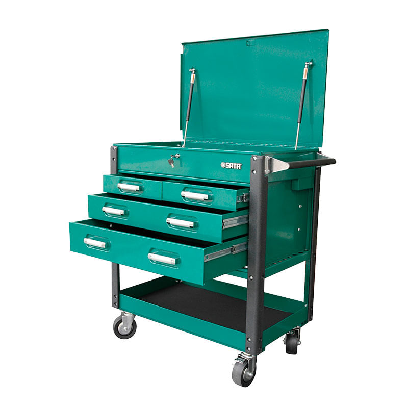 Carro Herramientas Tipo Gabinete 4 Gavetas 53x85x1.01 Cms Verde Sata ST95119SC