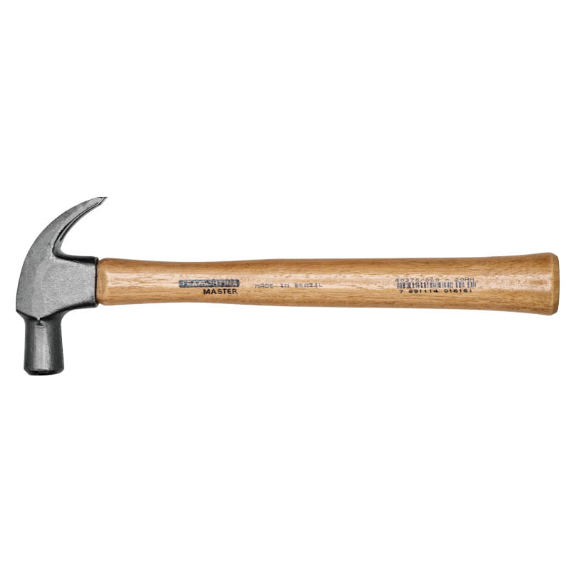 Martillo de uña 27mm cabo madera pulido Tramontina