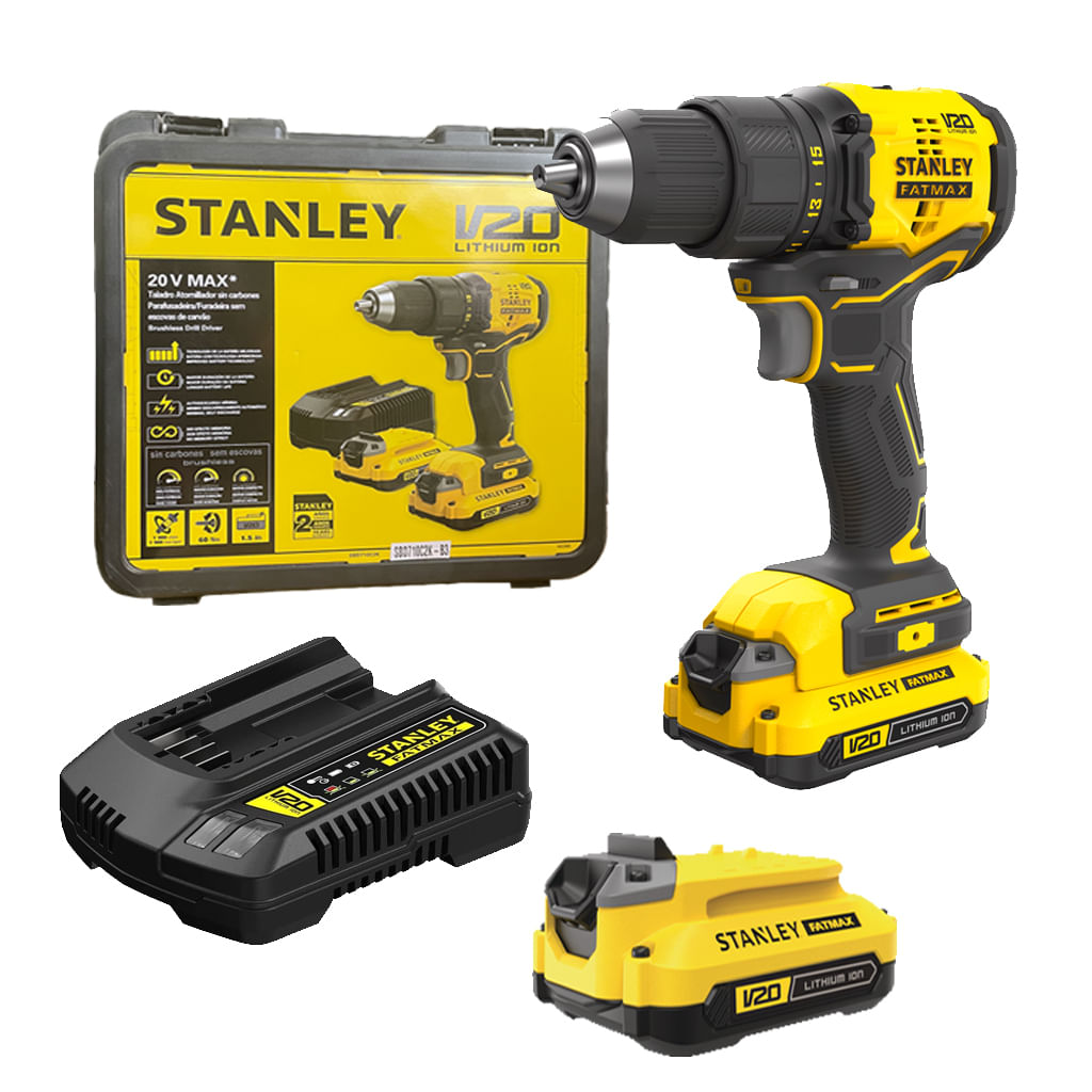 Taladro Atornillador 13mm 20V Sin Carbones / Brushless + 2 Baterías Y Maleta Dewalt Sbd710c2k-b3
