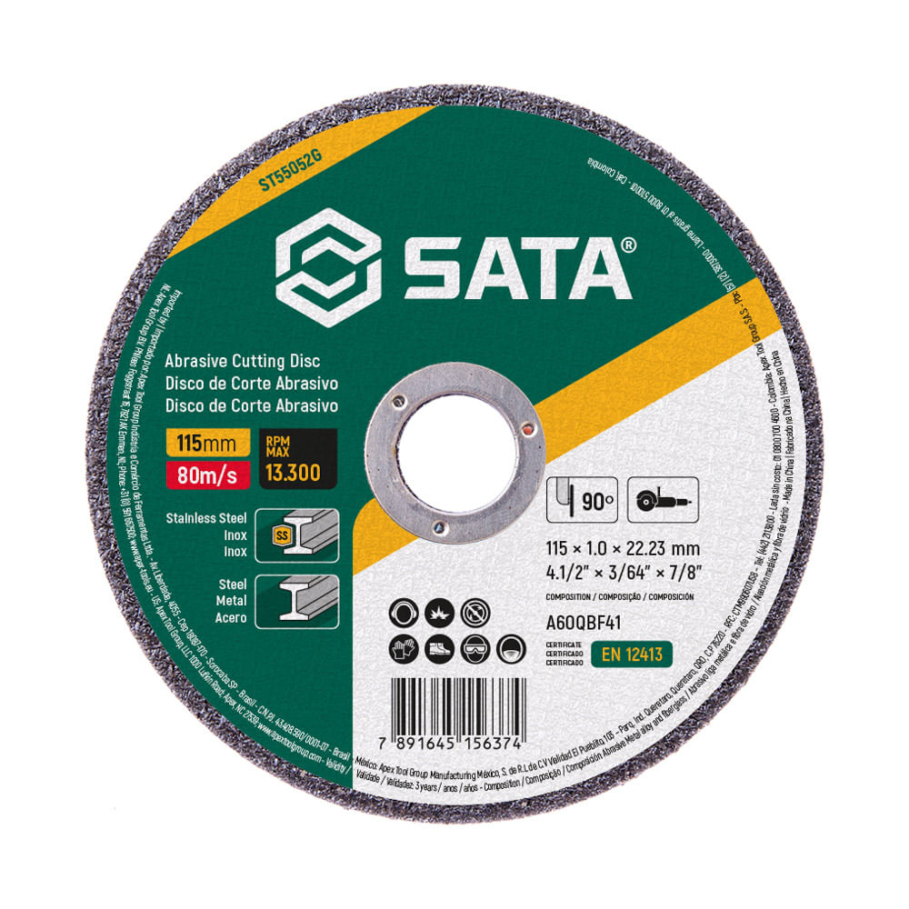 Disco de Corte Metal 4 1/2" x 1 mm Sata St55052g