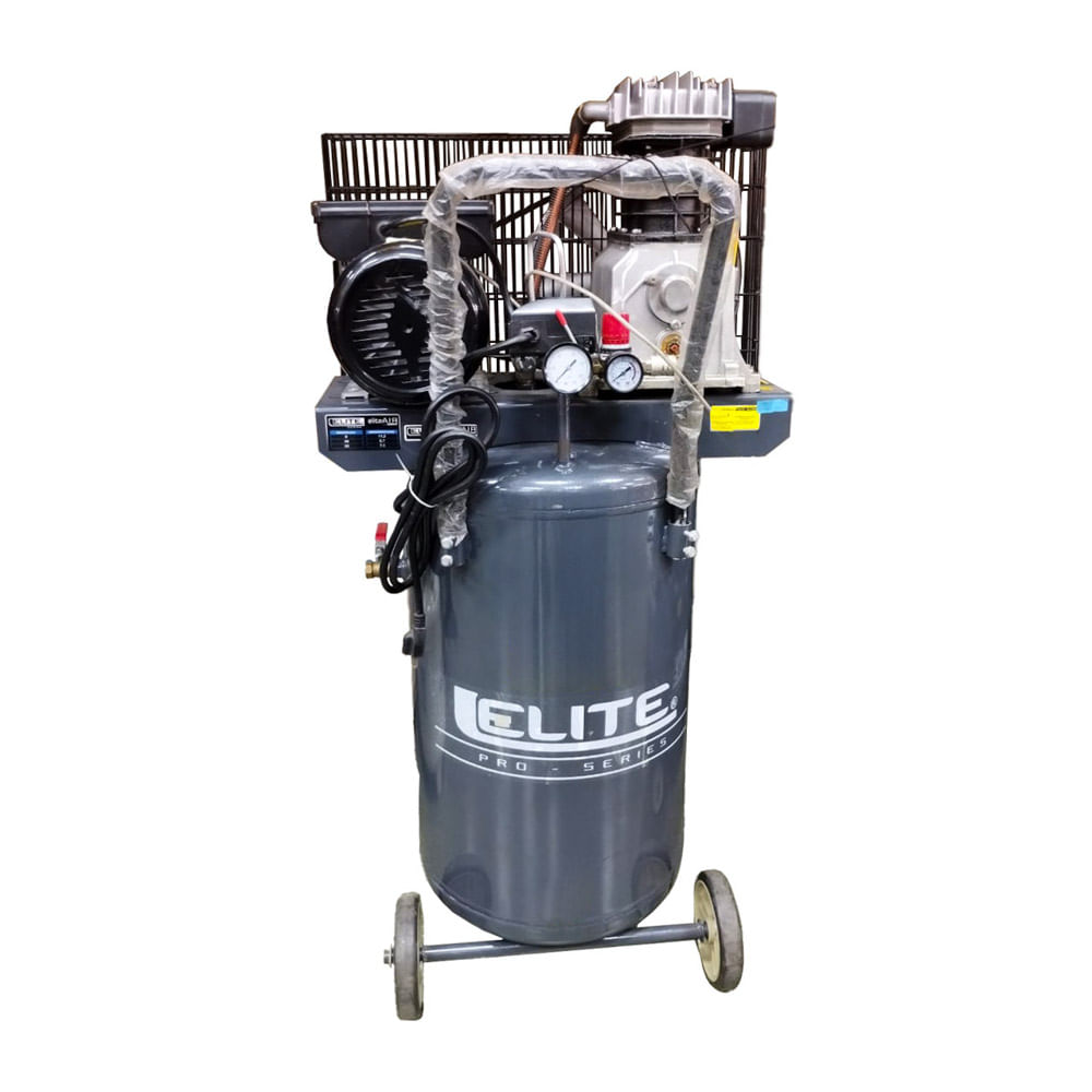Compresor 3 Hp 2 Pistones 120 Litros C/Polea 145 Psi Elite Ca30120