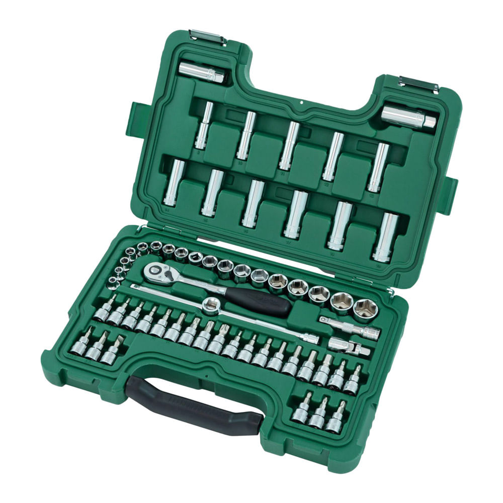 Juego De Copas 6 A 24 Mm De 3/8" 60 Piezas Sata St09004Sj