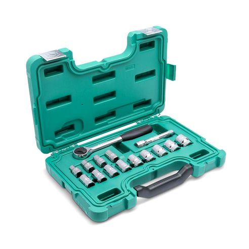 Juego de copas 10 a 24 mm de 1/2" 15 piezas Sata ST09525SJ