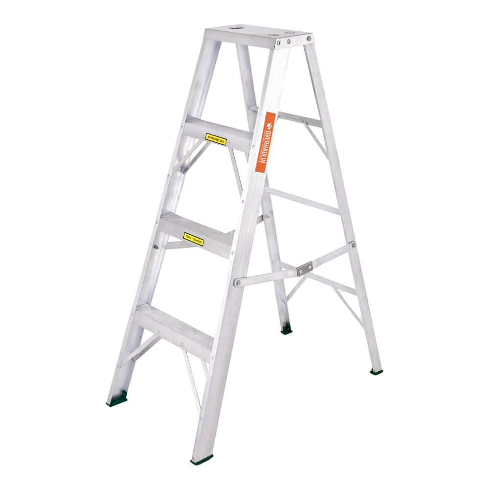 Escalera tijera en aluminio 4 peldaños 1.2 mt Overhaulin