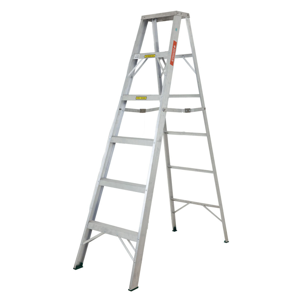 Escalera tijera en aluminio 6 peldaños 1.8 mt Overhaulin