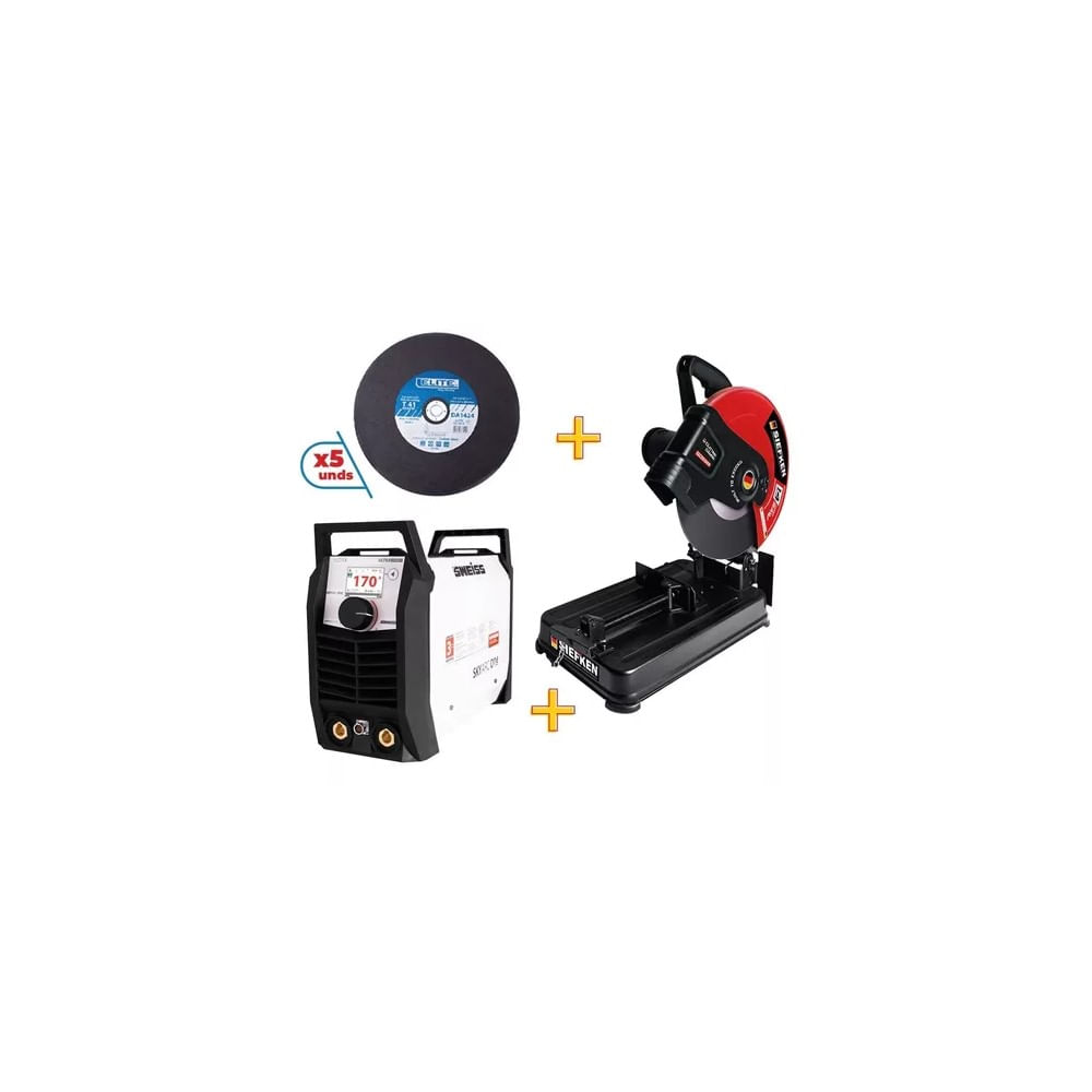 Combo Inversor Sweiss + Tronzadora 14 Siefken + 5 Discos 14